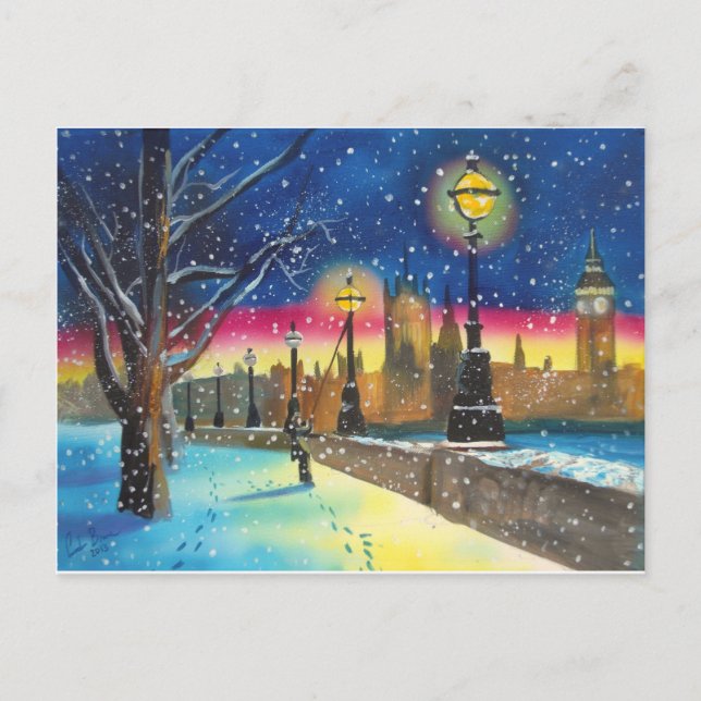 The London lamplighter thames Gordon Bruce art Postcard (Front)