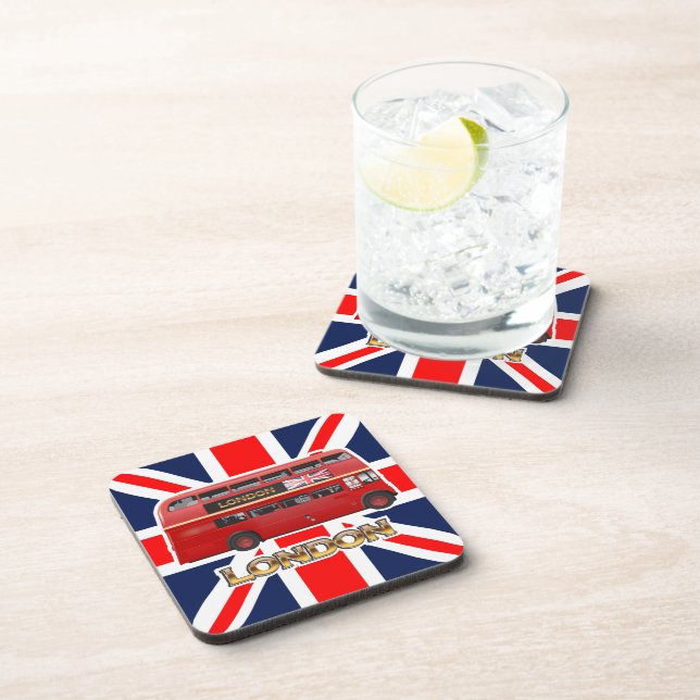 The London Red Bus Drink Coaster (Right Side)