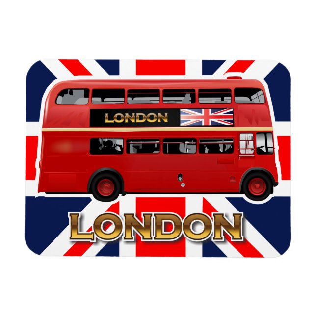The London Red Bus Magnet (Horizontal)