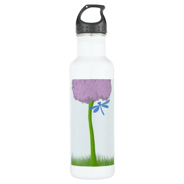 The Lone Hydrangea Water Bottle (Front)