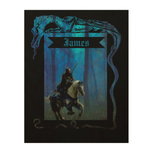 The Lone Knight: A Journey Through the Mist Wood Wall Art