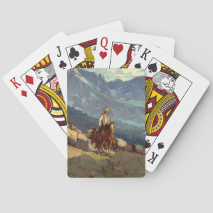 “The Lone Packer” Western Art by Edgar Payne Poker Cards