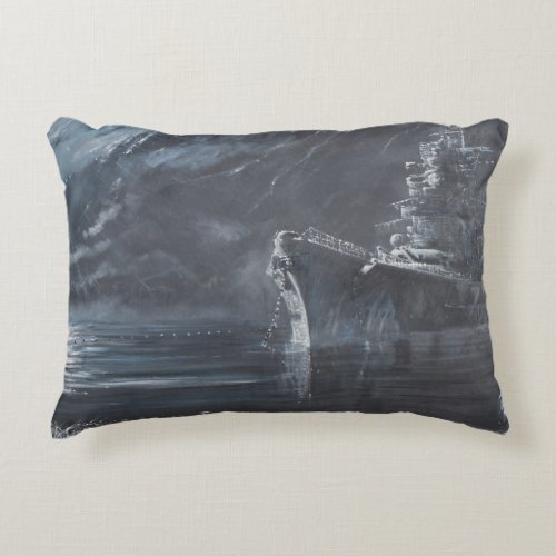 The Lone Queen Of The North Tirpitz Norway1944 Decorative Pillow