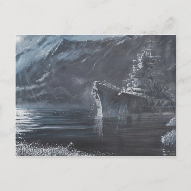 The Lone Queen Of The North Tirpitz Norway1944 Postcard (Front)