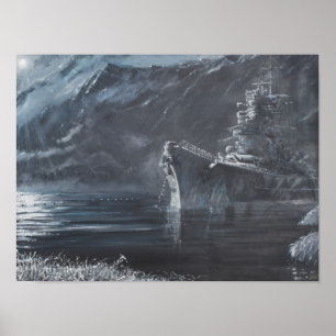 The Lone Queen Of The North Tirpitz Norway1944 Poster