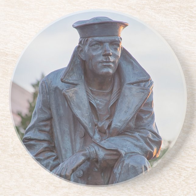 The Lone Sailor Drink Coaster (Front)