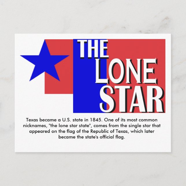 The Lone Star Postcard (Front)