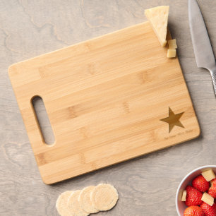 The Lone Star State Texas Lone Flag Star Engraved Cutting Board