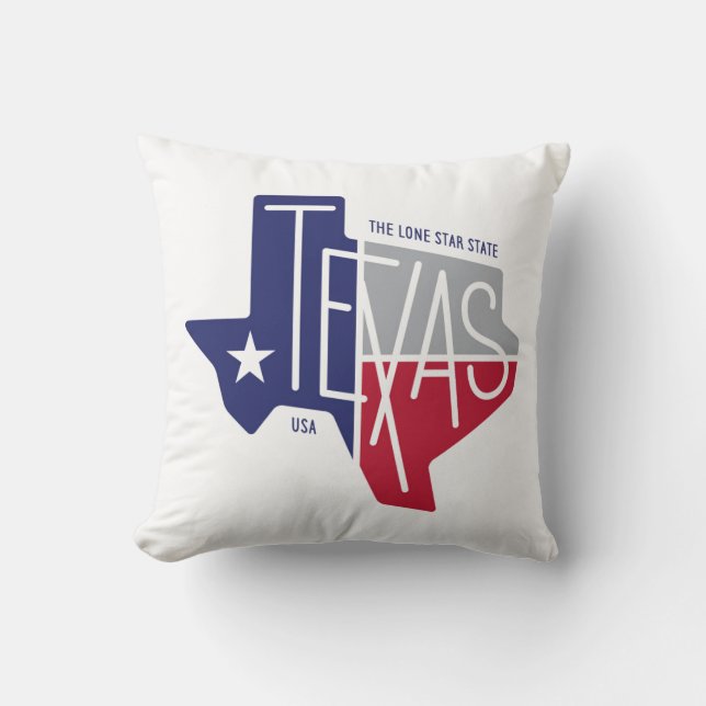 The Lone Star State Throw Pillow (Front)