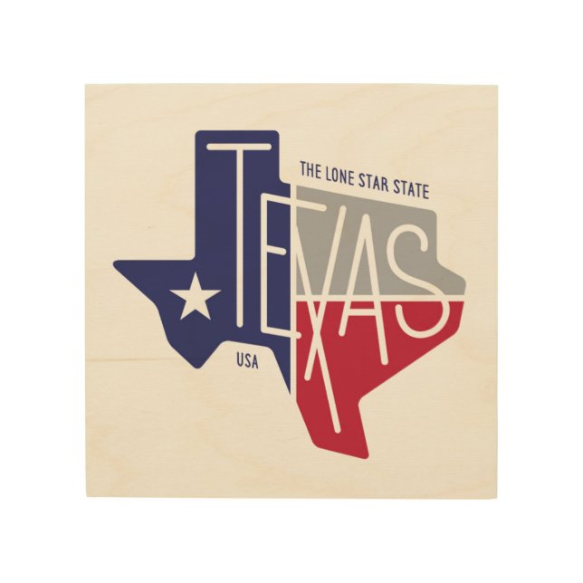 The Lone Star State Wood Wall Decor (Front)