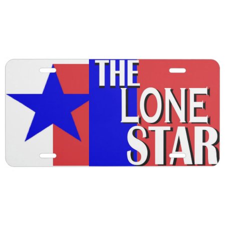 The Lone Star Texas License Plate