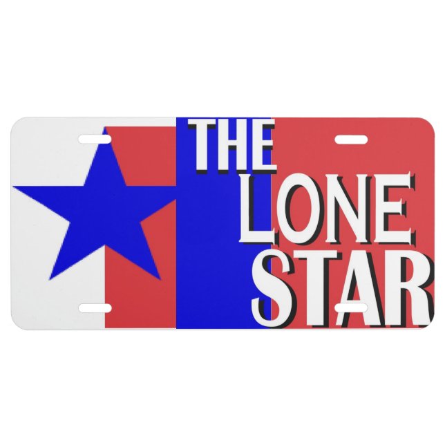 The Lone Star Texas License Plate (Front)