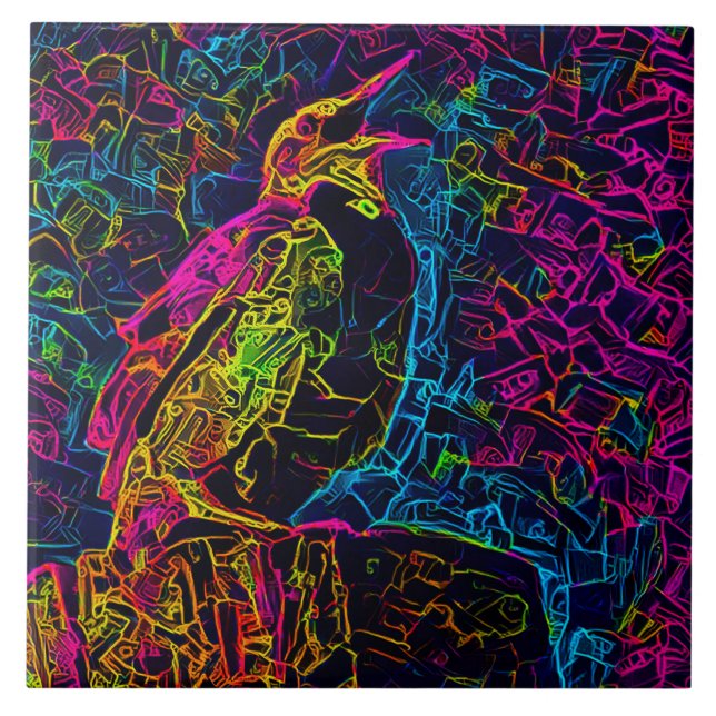 The Lonely Bird 3 Ceramic Tile (Front)