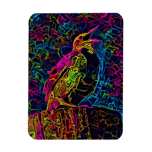 The Lonely Bird 3 Magnet (Vertical)