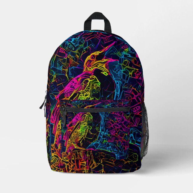 The Lonely Bird 3 Printed Backpack (Front)