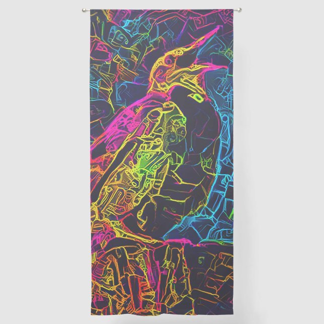 The Lonely Bird 3 Sheer Curtains (Front)