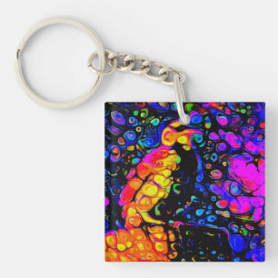 The Lonely Bird 4: Liquid Art Style Keychain