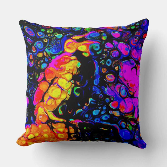 The Lonely Bird 4:  Liquid Art Style  Throw Pillow (Front)