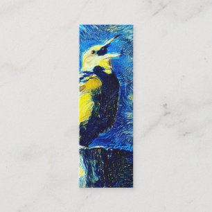 The Lonely Bird VanGogh Style Bookmark  Mini Business Card
