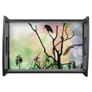 The Lonely Crow Serving Tray-Blk Tray