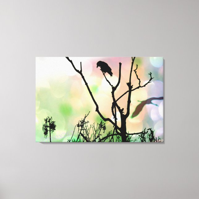 The Lonely Crow Wrapped Canvas Print (Front)