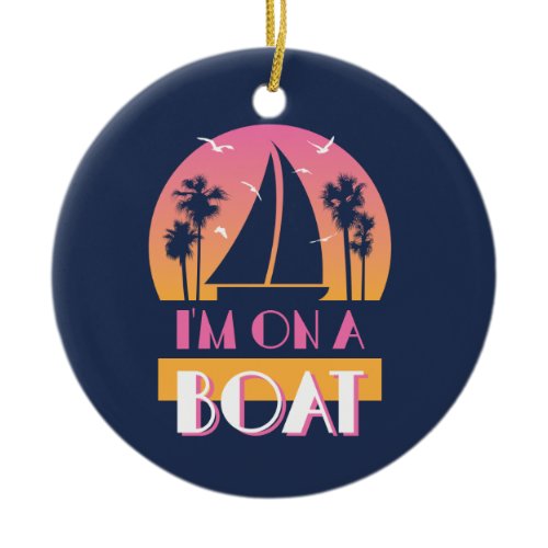 The Lonely Island - I'm On A Boat Ceramic Ornament