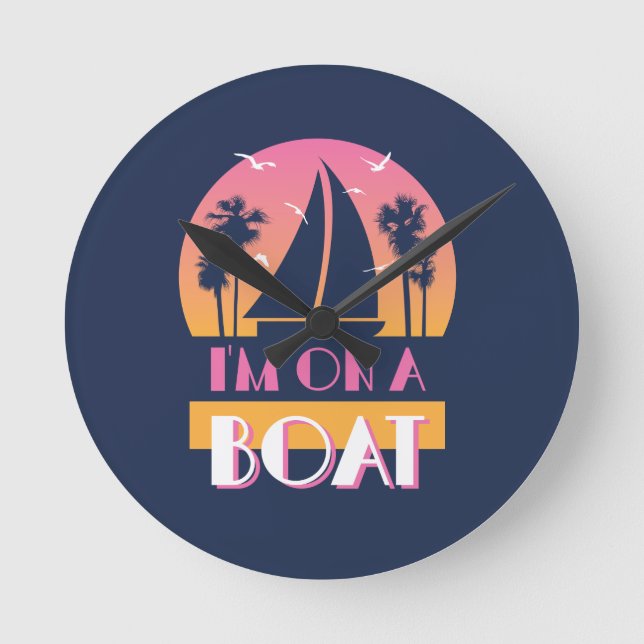 The Lonely Island - I'm On A Boat Round Clock (Front)