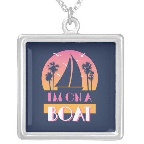 The Lonely Island _ Im On A Boat Silver Plated Necklace