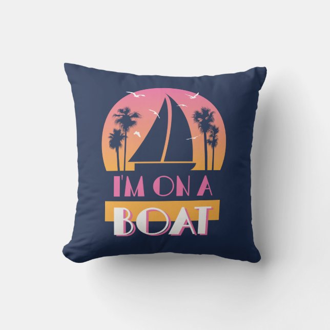 The Lonely Island - I'm On A Boat Throw Pillow (Front)