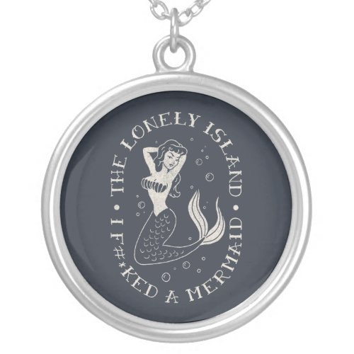 The Lonely Island Mermaid Silver Plated Necklace