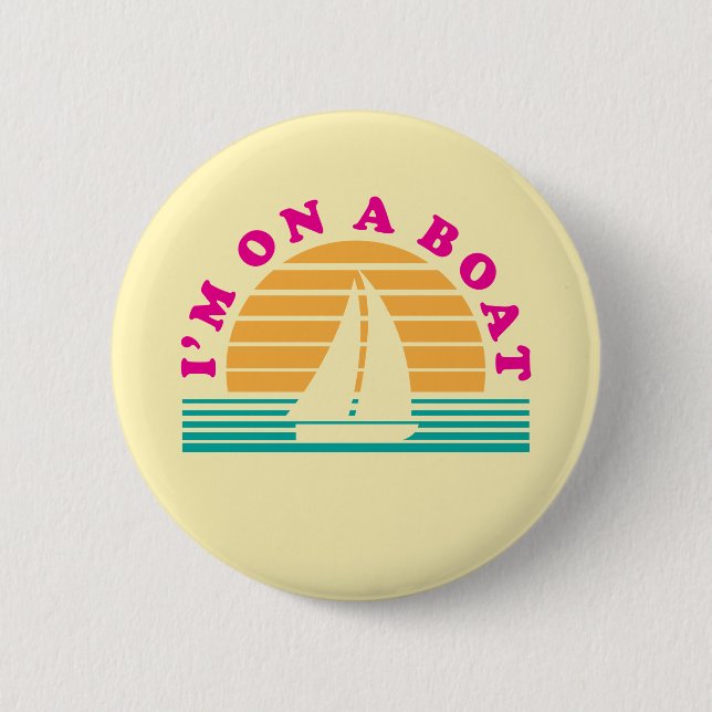 The Lonely Island On A Boat Button (Front)