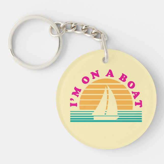 The Lonely Island On A Boat Keychain (Front)