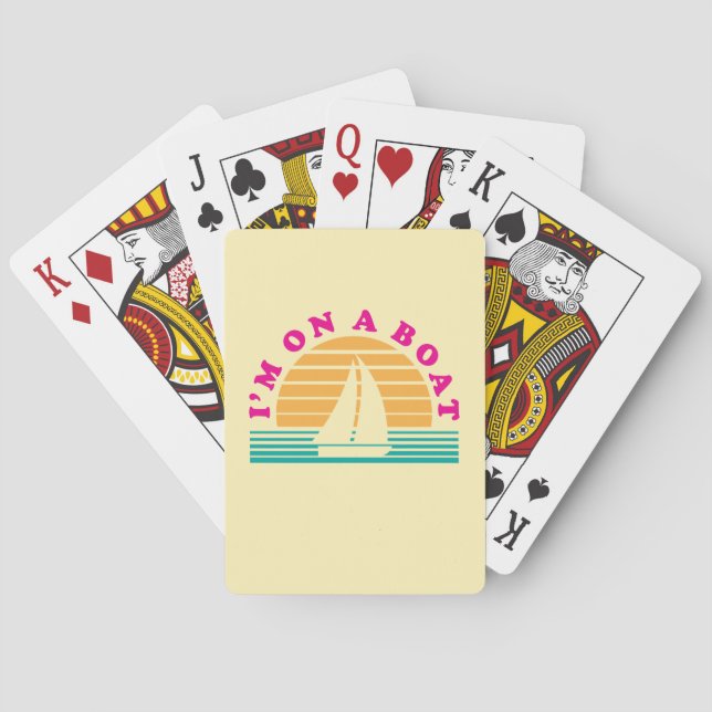 The Lonely Island On A Boat Poker Cards (Back)
