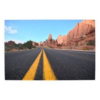 The Lonely Road in Arches National Park Metal Print