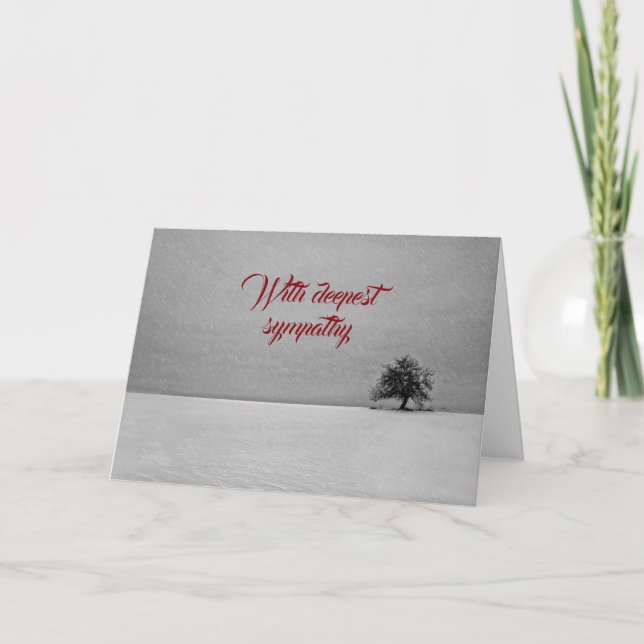 The lonely tree   -  With deepest sympathy Card (Front)
