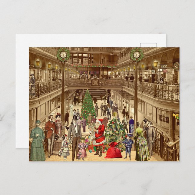The Long List of Santa Claus Holiday Postcard (Front/Back)