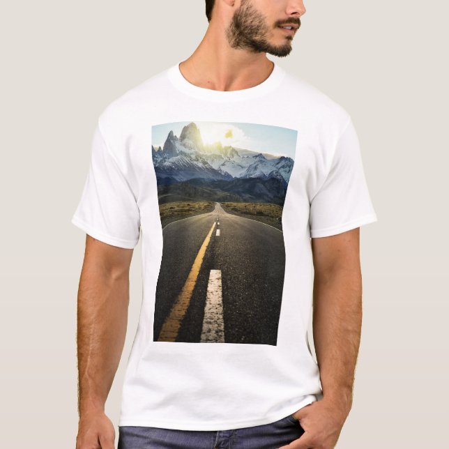 The Long Road To Fitzroy Mountain - Ruta 40 T-Shirt (Front)