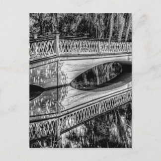 The Long White Bridge (b&w).jpg Postcard