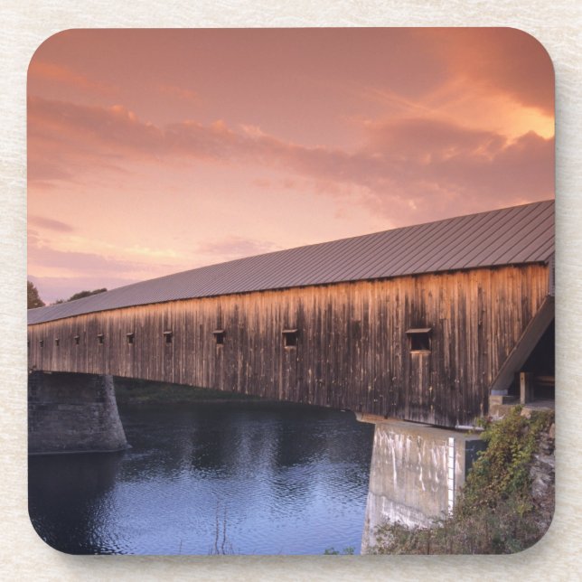 The longest covered bridge in the United States Beverage Coaster (Front)