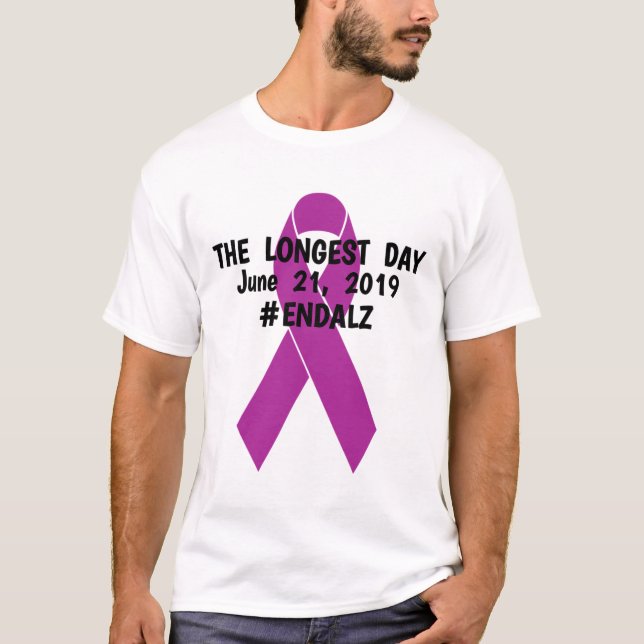 The Longest Day #endheimer June 21  T-Shirt (Front)