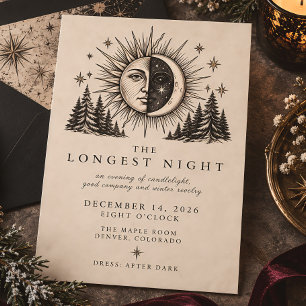 The Longest Night Winter Solstice Party Invitation