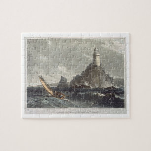 The longships lighthouse of Lands End, Cornwall, f Jigsaw Puzzle