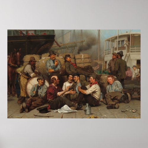 The Longshoremens Noon by John George Brown Poster