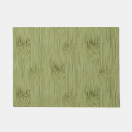 The Look of Bamboo in Olive Moss Green Wood Grain Doormat