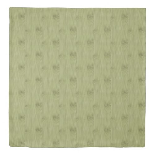 The Look of Bamboo in Olive Moss Green Wood Grain Duvet Cover