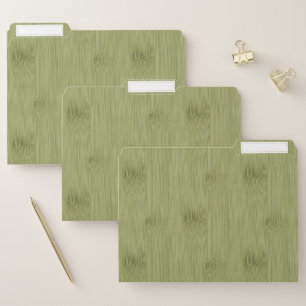 The Look of Bamboo in Olive Moss Green Wood Grain File Folder