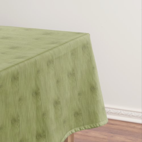 The Look of Bamboo in Olive Moss Green Wood Grain Tablecloth