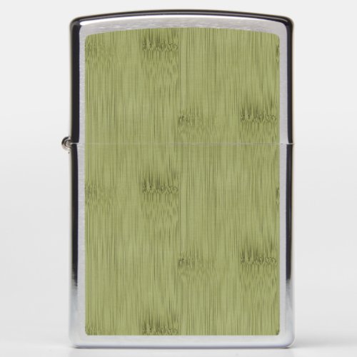 The Look of Bamboo in Olive Moss Green Wood Grain Zippo Lighter