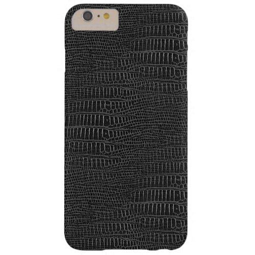 The Look of Black Realistic Alligator Skin Barely There iPhone 6 Plus Case