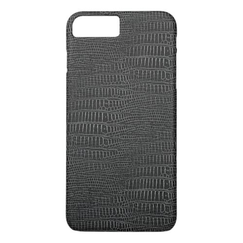 The Look of Black Realistic Alligator Skin iPhone 8 Plus7 Plus Case